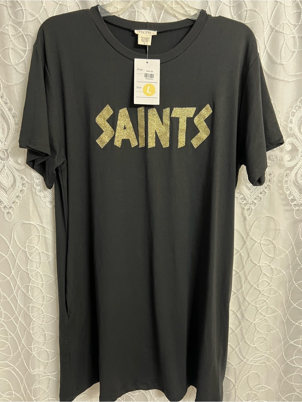 Ladies NWT Saints Dress By YELETE Size Large
